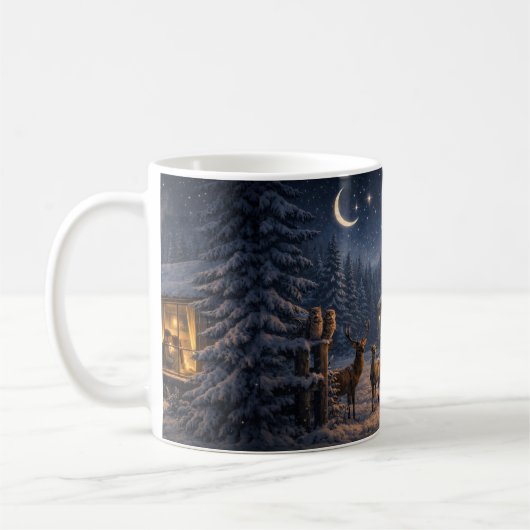 Mug Winter Night Love Cabin – Peaceful (Gauche)