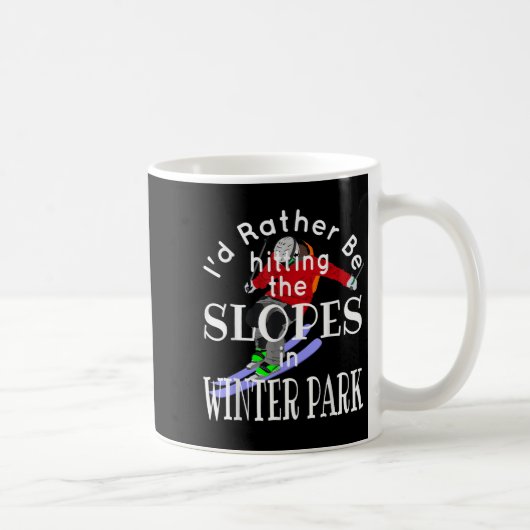 Mug Winter Park Colorado Je préfèrerais dévaler la pou (Droite)