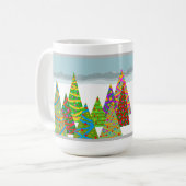 Mug Winter scene with xmas trees (Devant gauche)