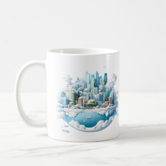 Mug Winter Snow Globe City (Gauche)