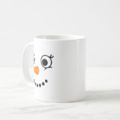 Mug Winter Snowman Face Eyelashes Christmas Xmas Fun D (Devant gauche)