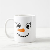 Mug Winter Snowman Face Eyelashes Christmas Xmas Fun D (Gauche)