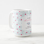 Mug Winter Sprig Pattern | Minimal Pine Branch & Berry (Devant gauche)