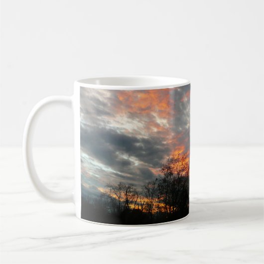 Mug Winter Sunset Nature Paysage Photographie (Gauche)