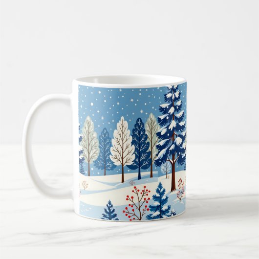 Mug Winter Trees in Snow (Gauche)