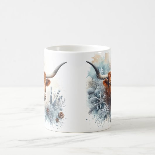 Mug Winter Vibes Texas Longhorn - (Centre)