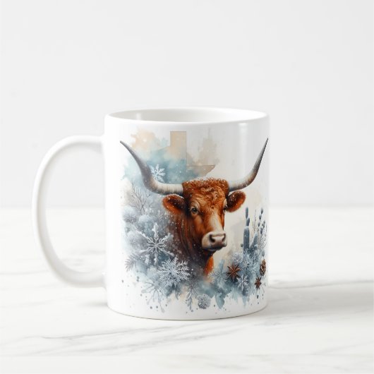 Mug Winter Vibes Texas Longhorn - (Gauche)
