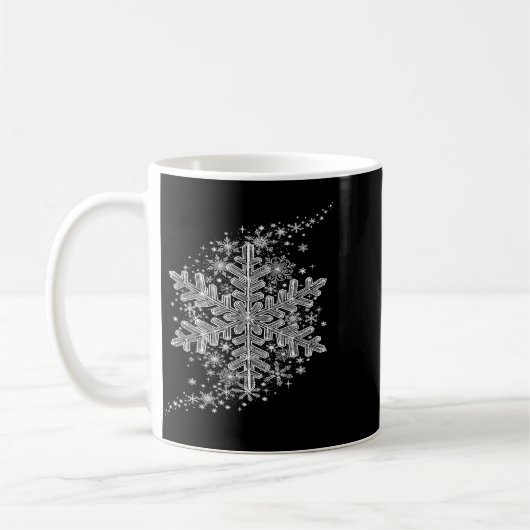 Mug Winter Wonderland Snowflake Holiday Design For Men (Gauche)