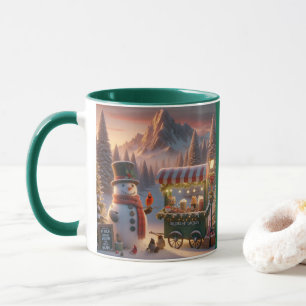 Mug Winter Wonderland Snowman's Hot Chocolate Cart