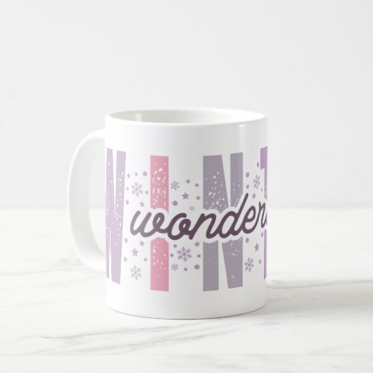 Mug Winter Wonderland - Typographie Festive Art (Devant gauche)
