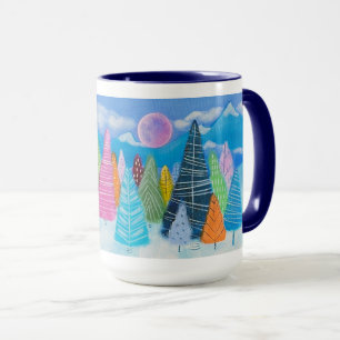 Mug Winter Wonderland Whimsland Forêt Art