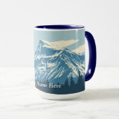 Mug Winter Yosemite Valley: Retro National Park (Devant droit)