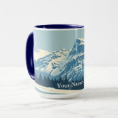 Mug Winter Yosemite Valley: Retro National Park (Devant gauche)