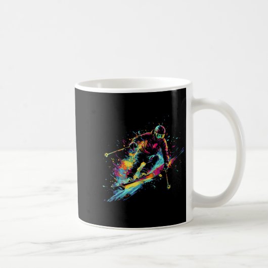 Mug Wintersports Alpine Paint Splash Skier Snow Ski Bo (Droite)