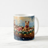 Mug Wire Fox Terrier Christmas Boat Holiday (Devant droit)