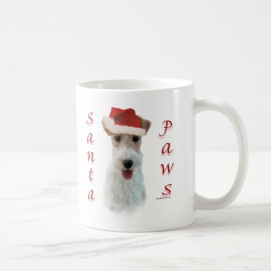 Mug Wire Fox Terrier Père Noël Paws (Droite)