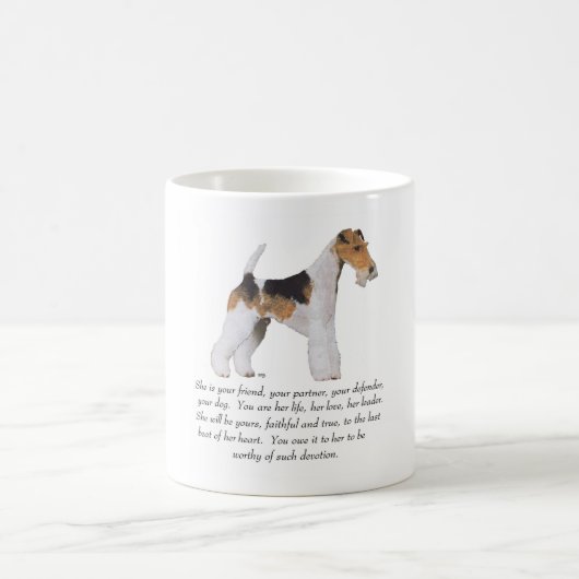 Mug Wire Fox Terrier Souvenir FEMELLE (Centre)