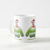 Mug Wire Fox Terrier vacances portant un pull moche de (Devant gauche)