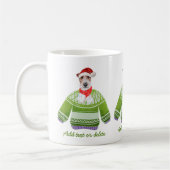 Mug Wire Fox Terrier vacances portant un pull moche de (Gauche)