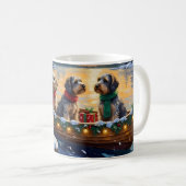 Mug Wirehaired Pointing Griffon Christmas Boat Holiday (Devant droit)