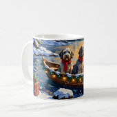 Mug Wirehaired Pointing Griffon Christmas Boat Holiday (Devant gauche)