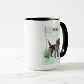 Mug Wirehaired Pointing Griffon Watercolor Personalize (Devant droit)