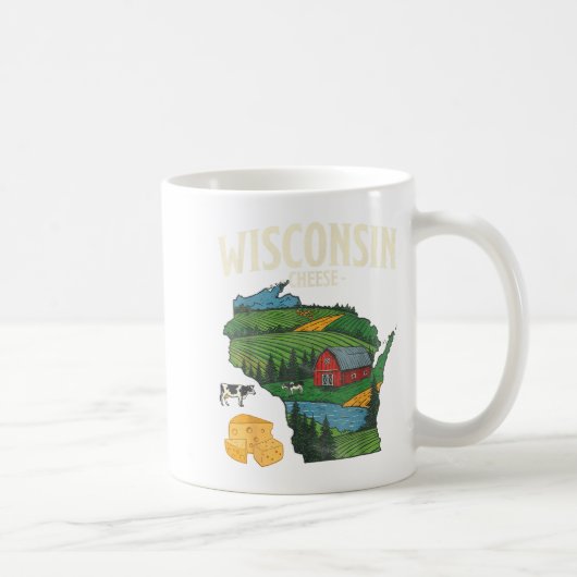 Mug Wisconsin Cheese State Pride Farm Dairy Lover Gift (Droite)