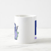 Mug Wisconsin Drapeau et Fleur Bleu Violet Nom personn (Centre)