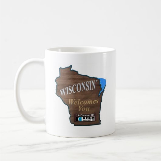 Mug Wisconsin* vous souhaite la bienvenue Division de (Gauche)