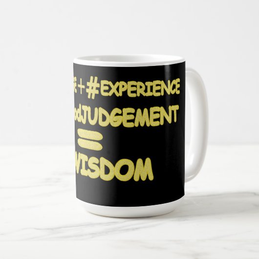 Mug "WISDOM EQUATION" Mignonne Expression Design. Comm (Devant droit)