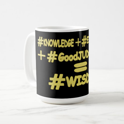 Mug "WISDOM EQUATION" Mignonne Expression Design. Comm (Devant gauche)