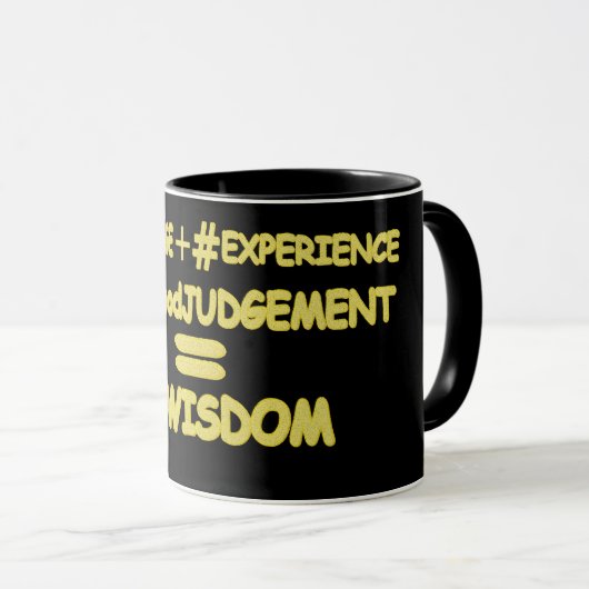 Mug "WISDOM EQUATION" Mignonne Expression Design. Comm (Devant droit)