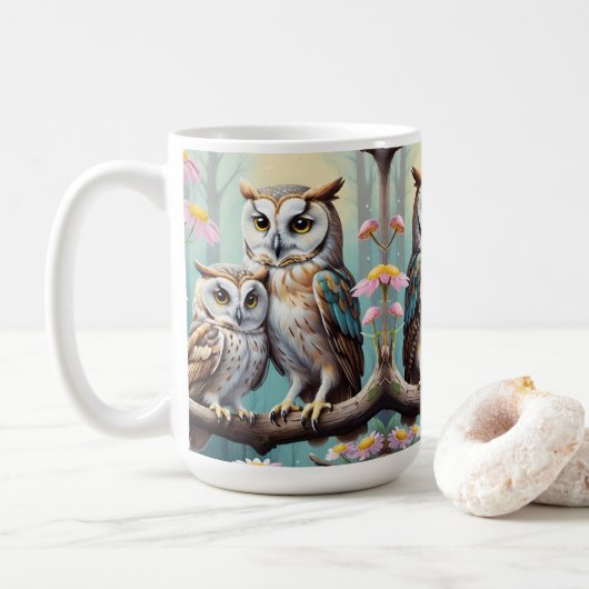 Mug Wise owls (Avec donut)