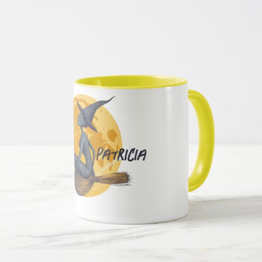 Mug Witch on Broomstick (Devant droit)