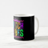 Mug Witch Vibes Halloween Neon Checkered Bow (Devant droit)