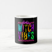 Mug Witch Vibes Halloween Neon Checkered Bow (Centre)