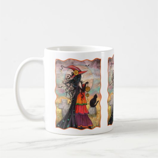 Mug Witch Way Halloween Witch et Imaginaire de chat (Gauche)