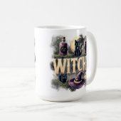 Mug Witchy Cat Halloween Women's Dark Gothic Tshirt (Devant droit)
