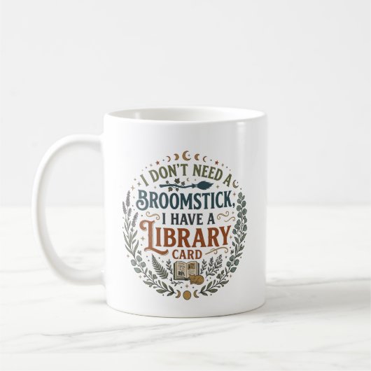 Mug Witchy Librarian Library Card Book Lover (Gauche)