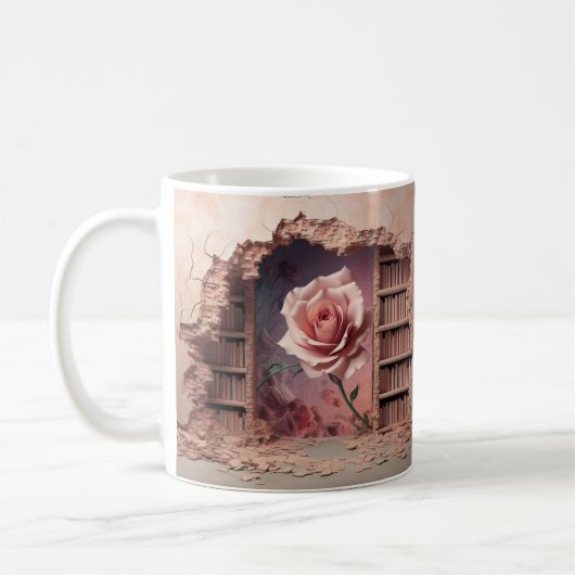 Mug with book design koffiemok (Links)