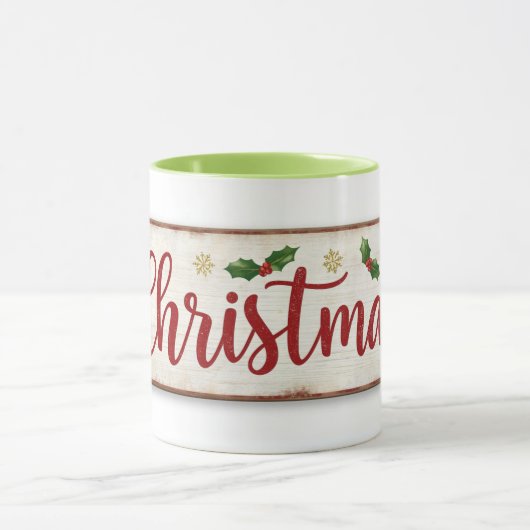 mug with christman writing (Centre)