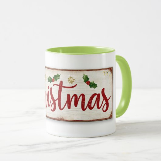 mug with christman writing (Devant droit)