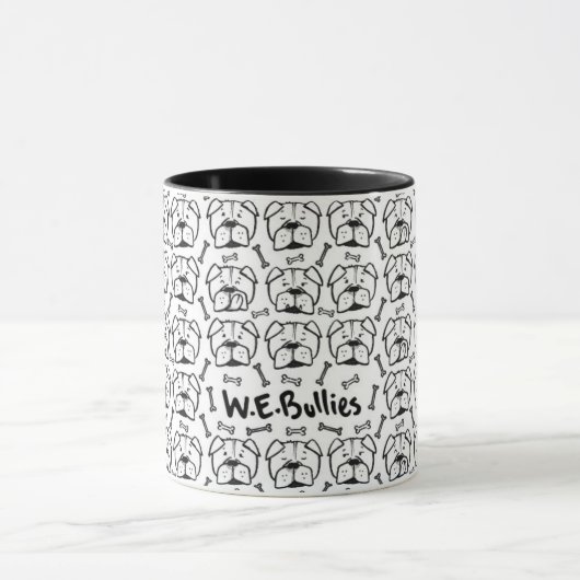 Mug with english bulldog pattern (Centre)