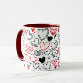 Mug with hearts as a gift for mum (Devant gauche)