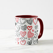 Mug with hearts as a gift for mum (Devant droit)