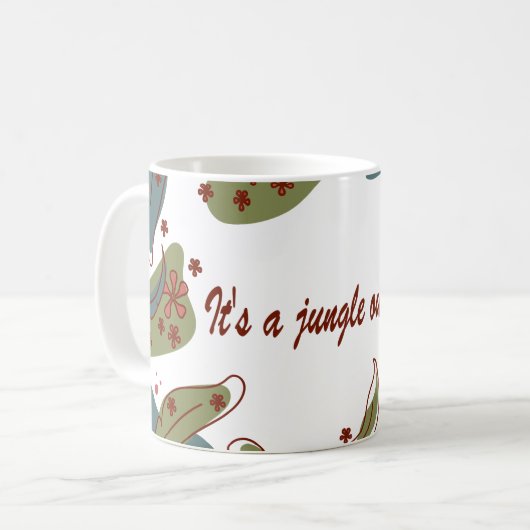 Mug with 'It's a jungle out there' design (Devant gauche)
