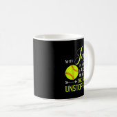 Mug With Jesus In Her Heart And A Softball She Is Unst (Devant droit)