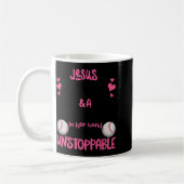 Mug With Jesus In Her Heart And A Softball She Is Unst (Gauche)