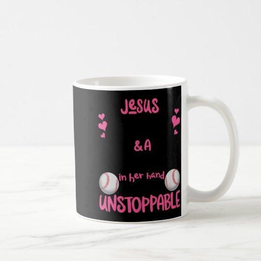 Mug With Jesus In Her Heart And A Softball She Is Unst (Droite)