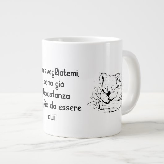 Mug with Koala Design – Funny Italian Phrase (Devant droit)
